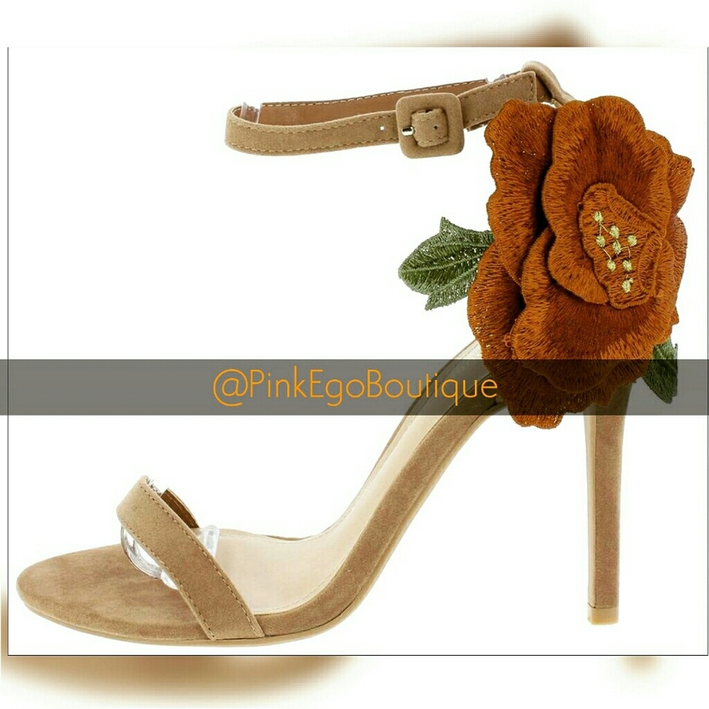 Velvet Seduce Flower Heels